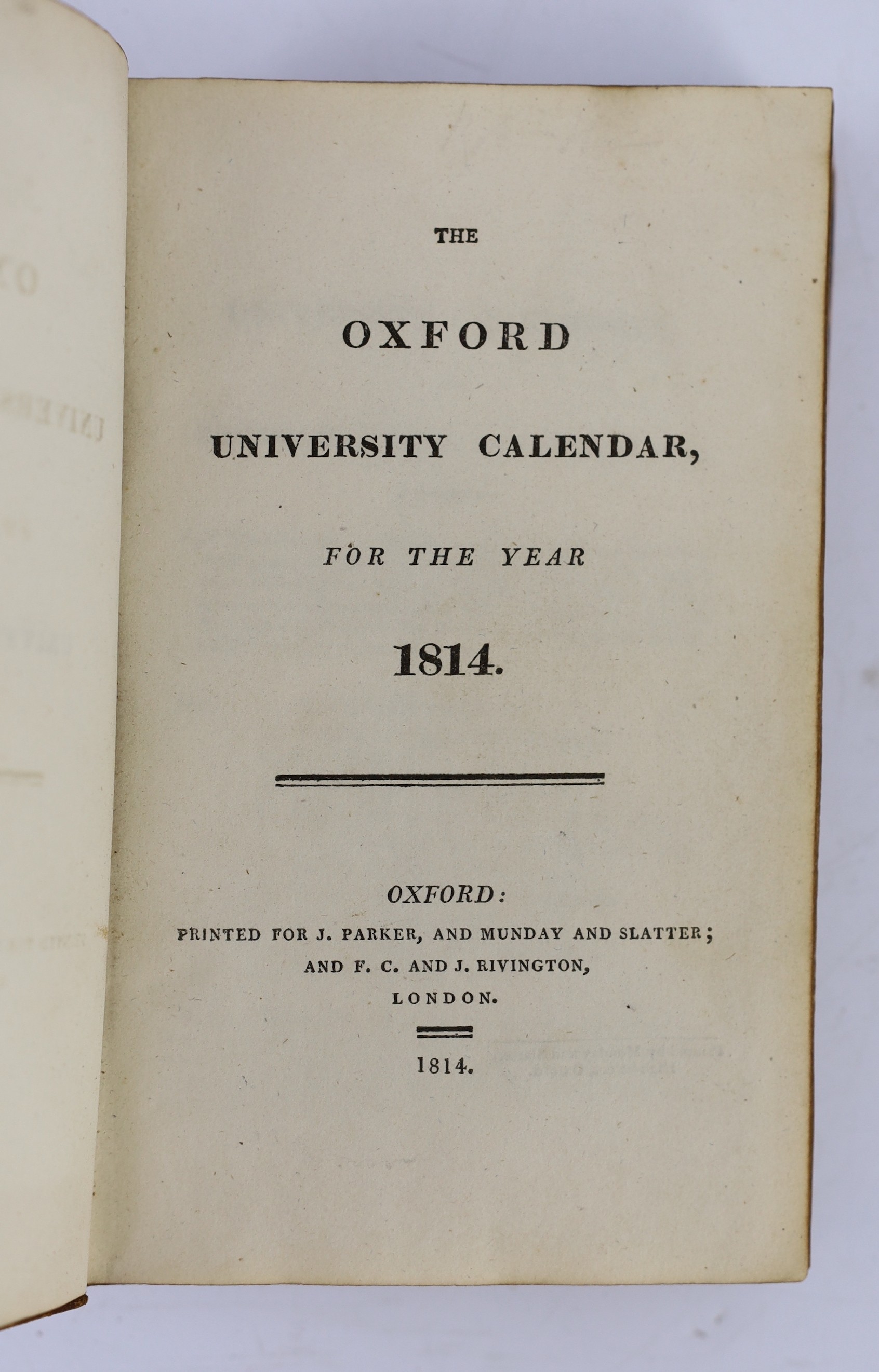 OXON: Pointer, John - Oxoniensis Academia: or, the Antiquities and Curiosities of the University of Oxford... rebound 20th cent. cloth, sm. 8vo. 1749; Terrae Filius: or, the Secret History of the University of Oxford; in